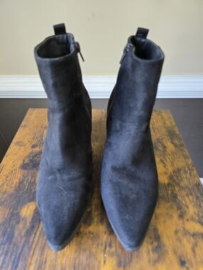 Forever 21 Black Suede Pointed Ankle Booties